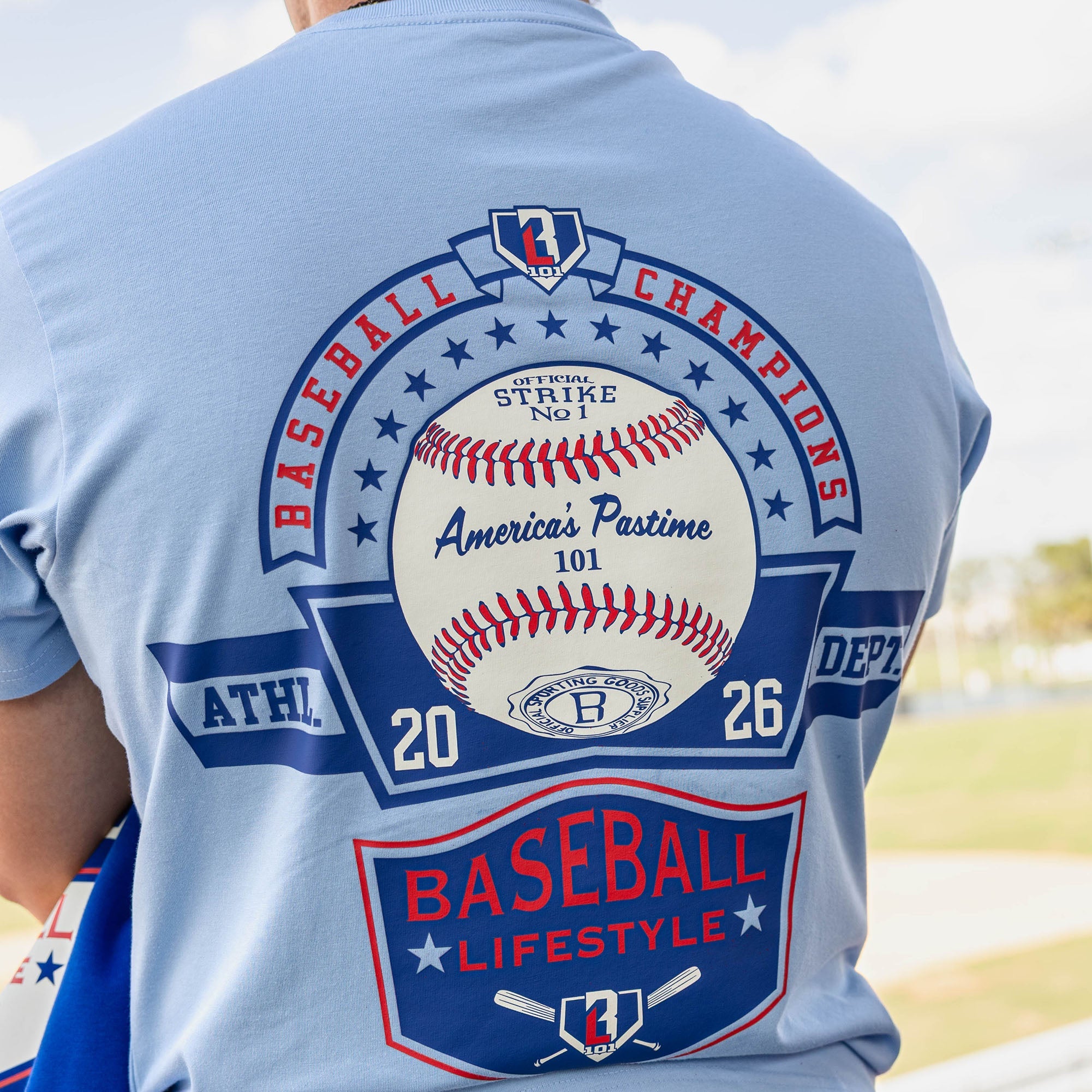 Baseball Champions Tee - Blue
