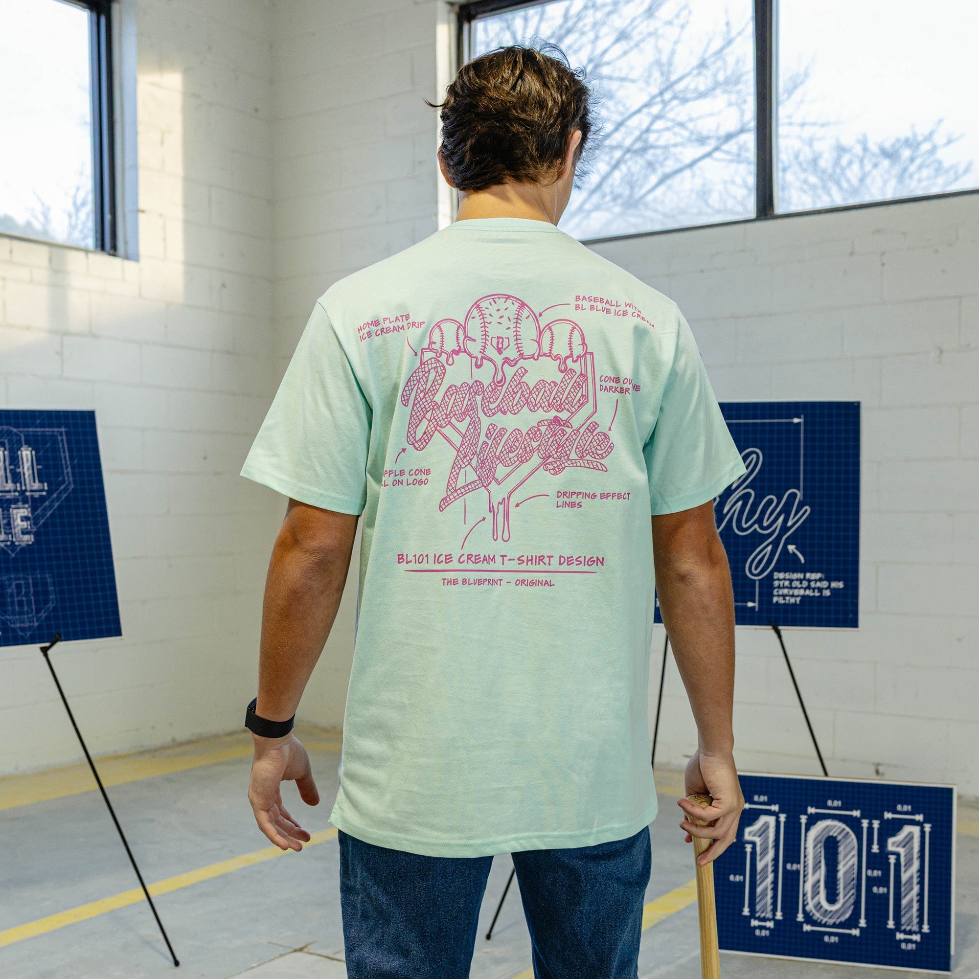 OG Ice Cream Design Tee - Light Blue