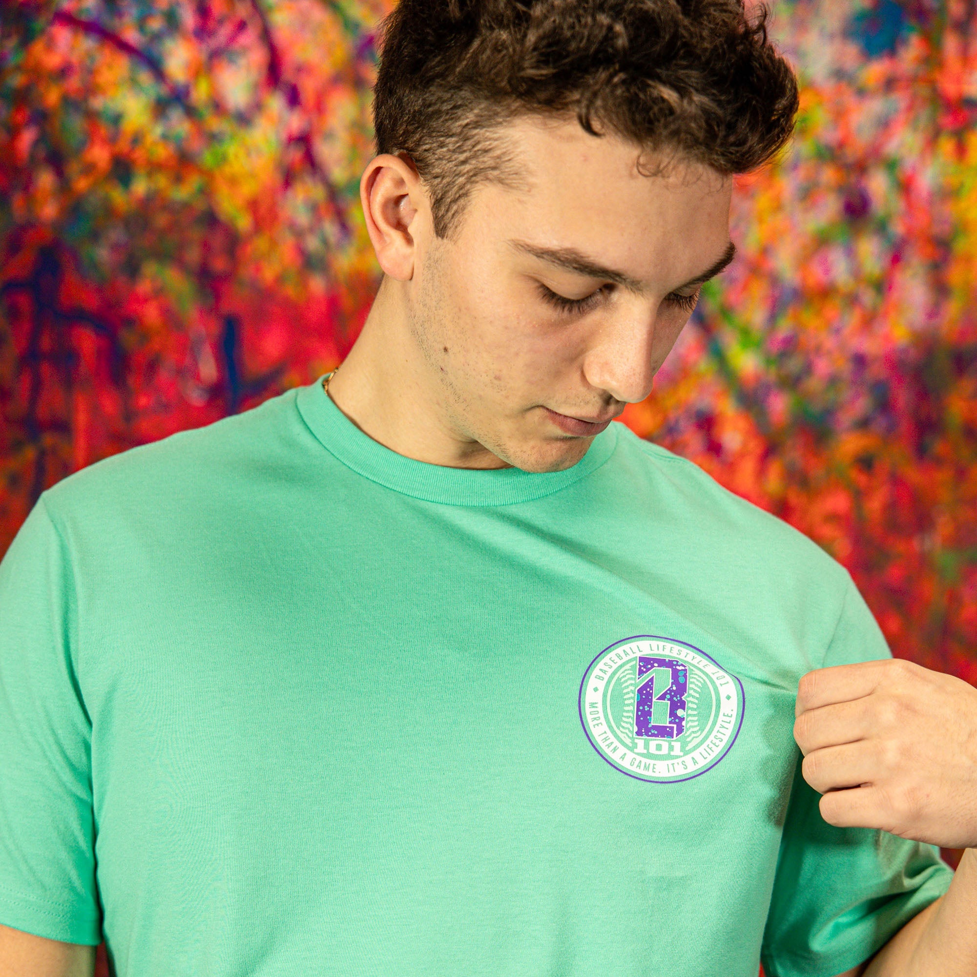 Splatter Established Tee - Teal