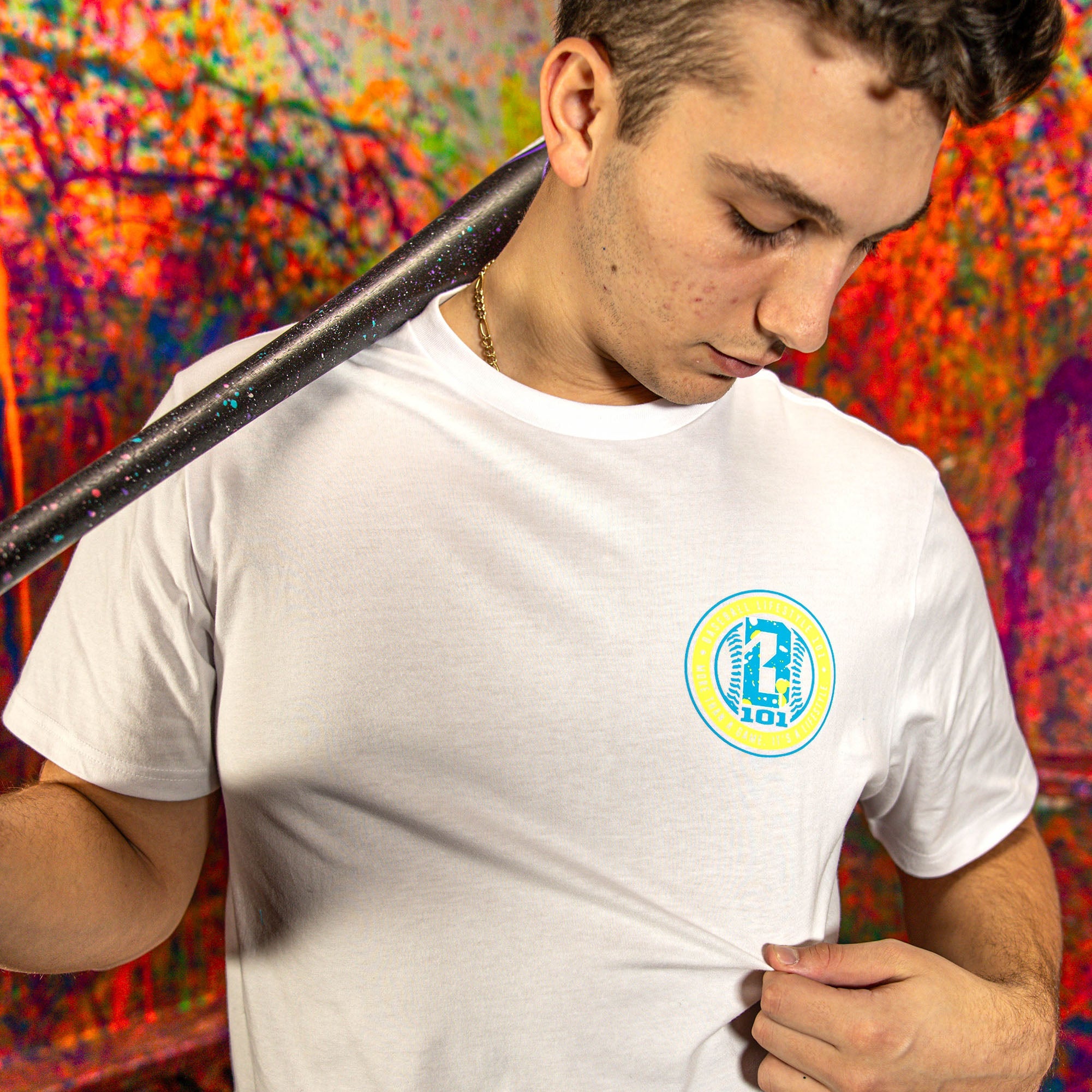 Splatter Established Tee - White