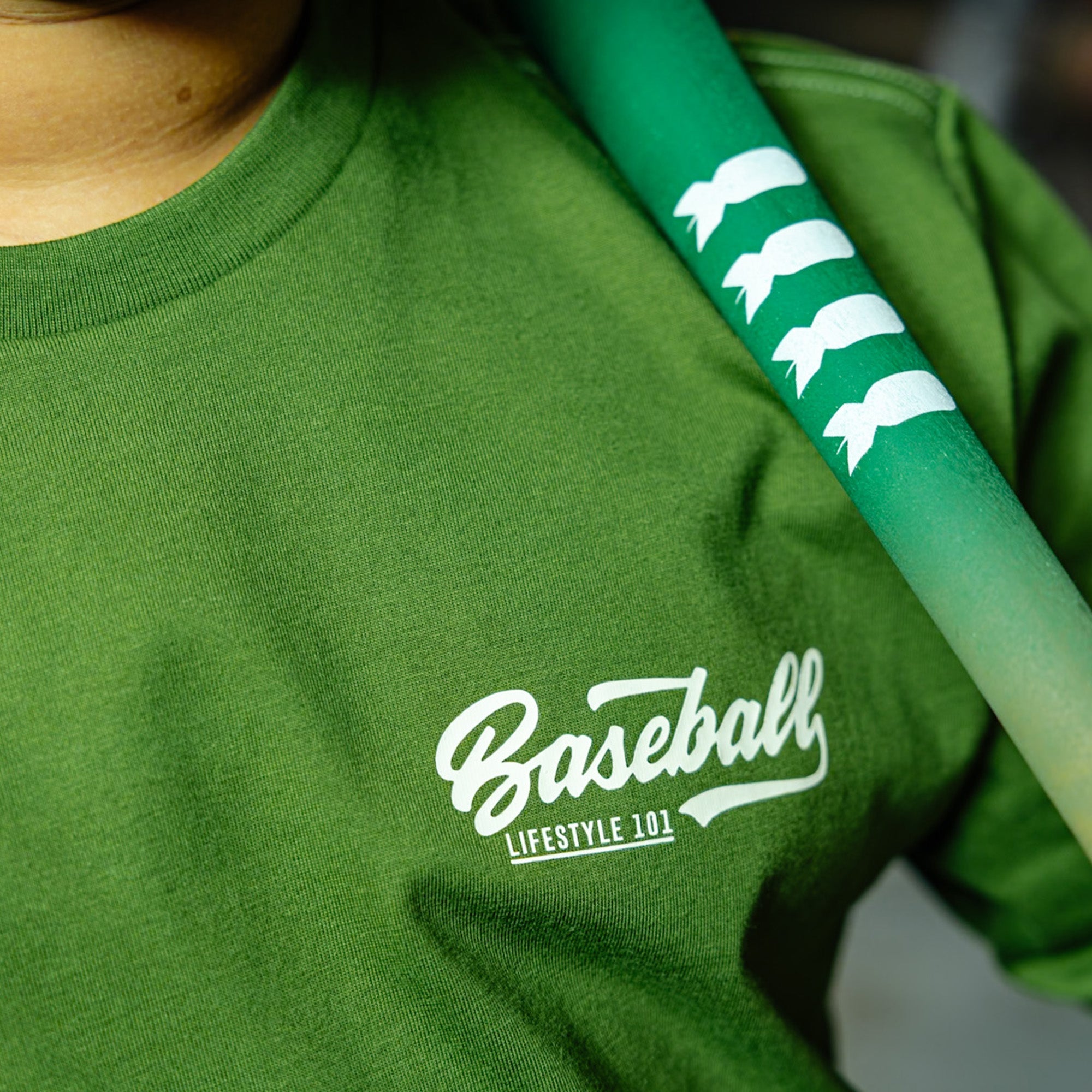 Established Youth Tee - Green/Bone