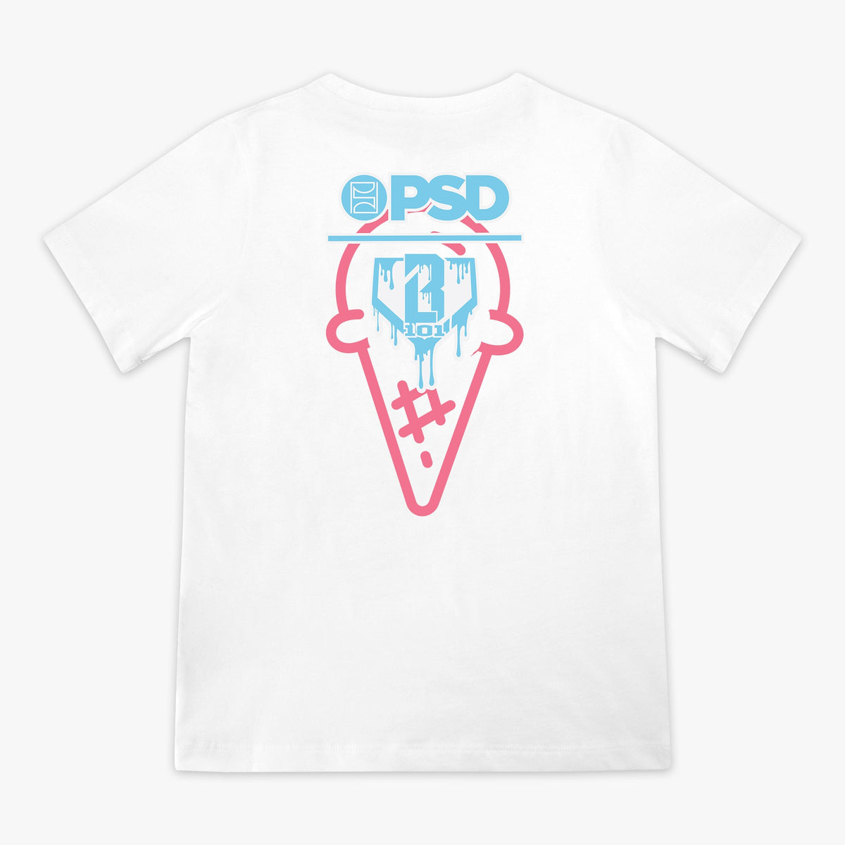 BL 101 X PSD Scoops Youth Tee - White