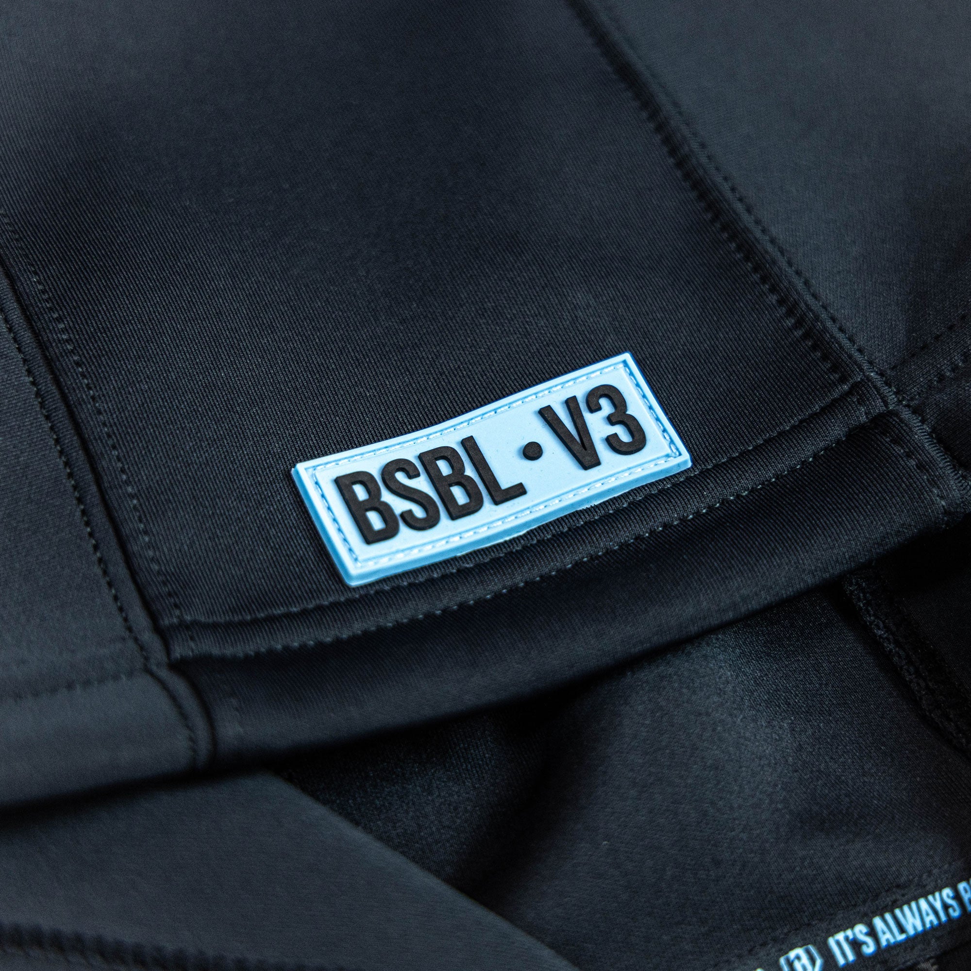 BSBL-SZN Short Sleeve Hoodie V3 - Black/Light Blue
