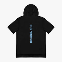 BSBL-SZN Short Sleeve Hoodie V2 - Black/Light Blue