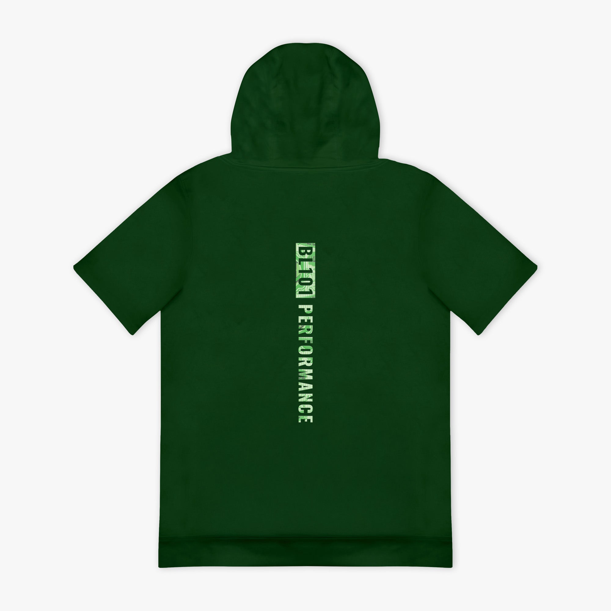 BSBL-SZN Youth Short Sleeve Hoodie V3 - Dark Green/Bag Chaser