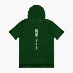 BSBL-SZN Youth Short Sleeve Hoodie V3 - Dark Green/Bag Chaser