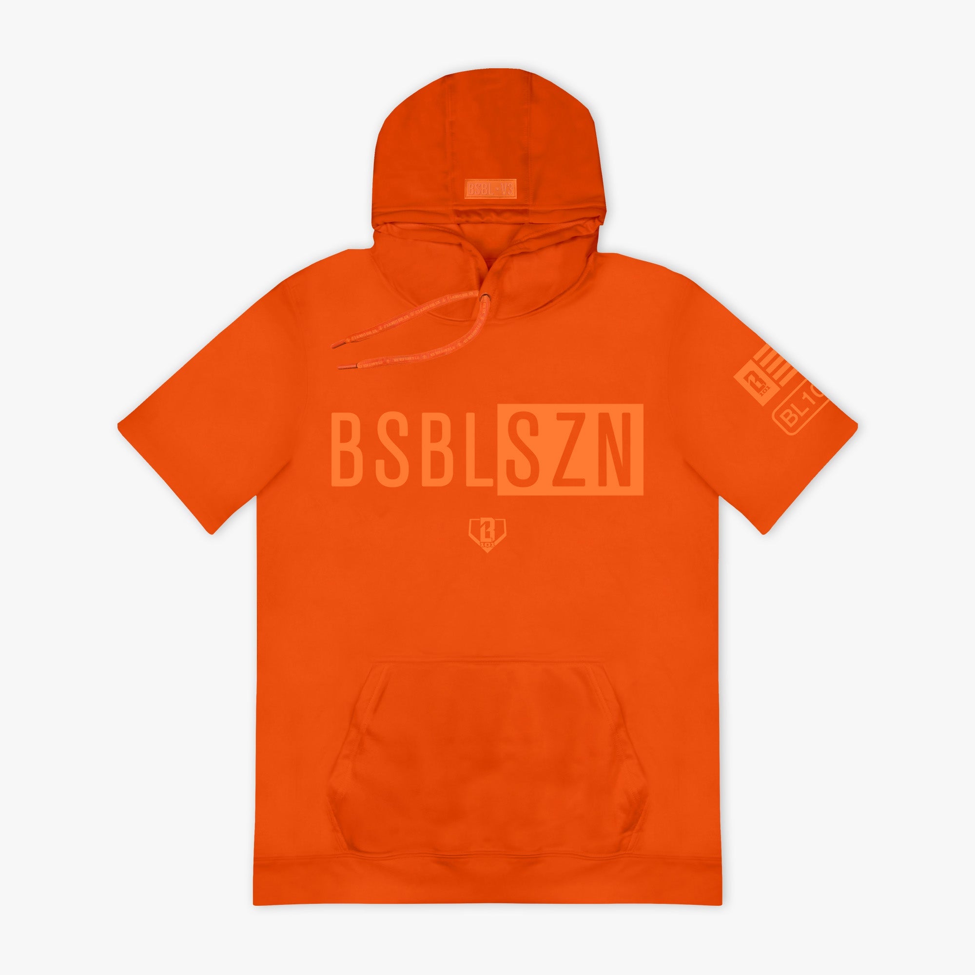 BSBL-SZN Short Sleeve Hoodie V3 - Orange