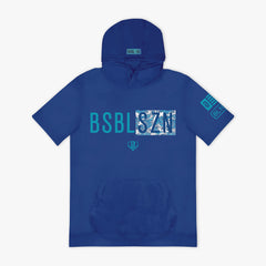 BSBL-SZN Youth Short Sleeve Hoodie V3 - Royal Blue/Oceans