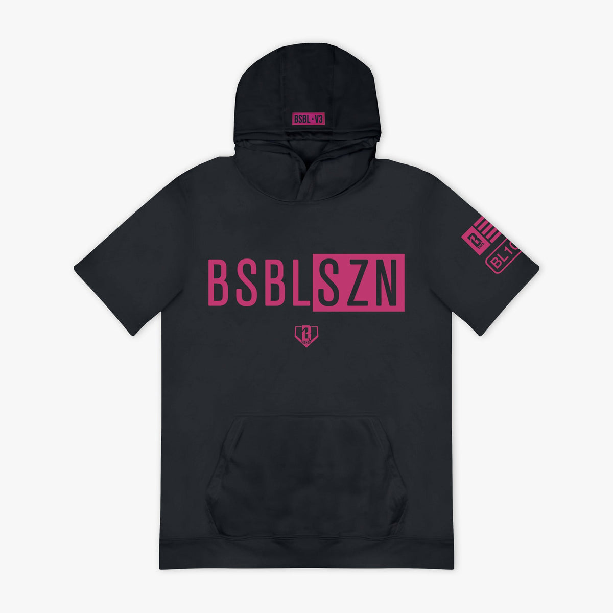 BSBL-SZN Short Sleeve Youth Hoodie V3 - Dark Gray