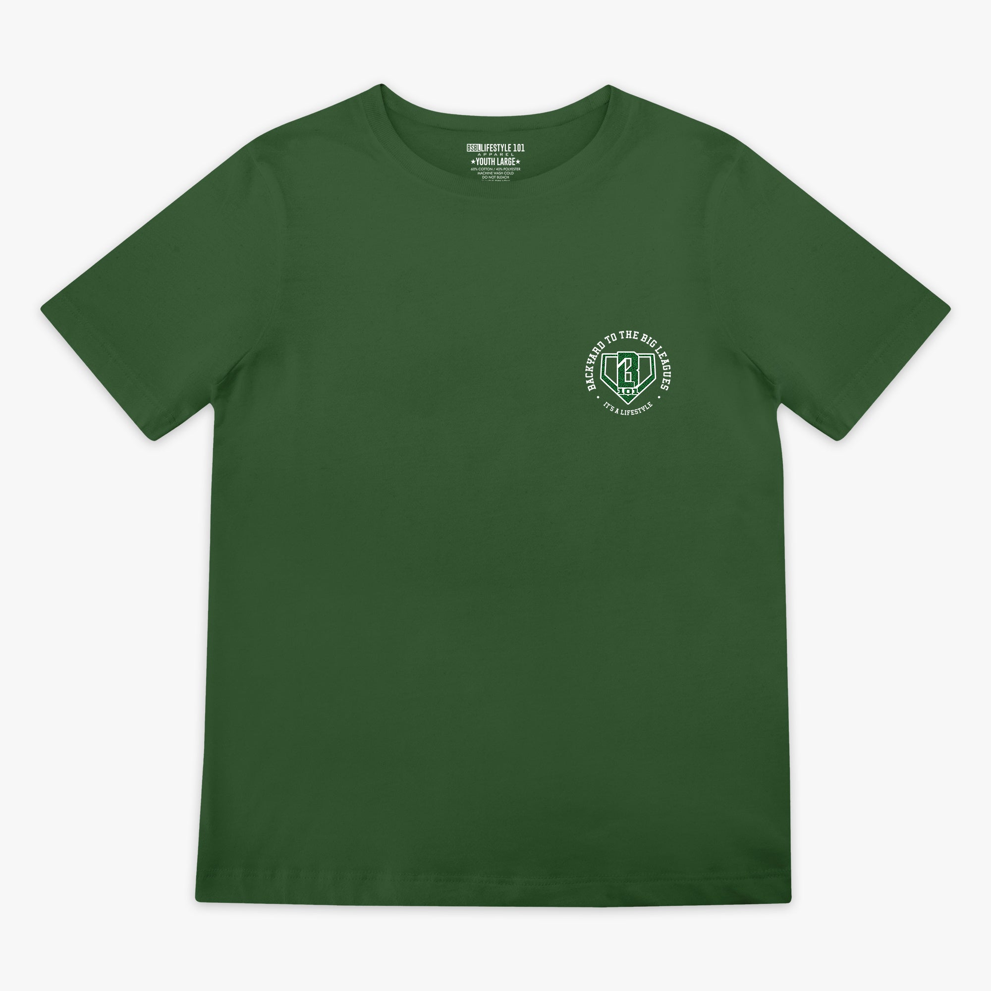 Backyard To Big League Youth Tee - Green