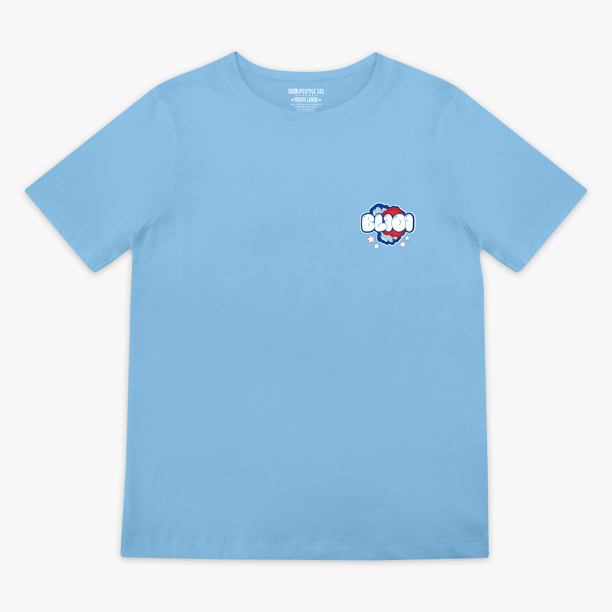 Cotton Candy Youth Tee - Light Blue