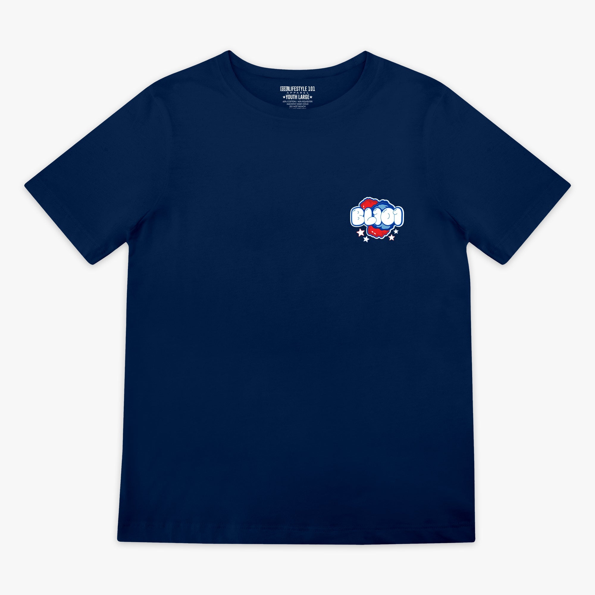 Cotton Candy Youth Tee - Navy