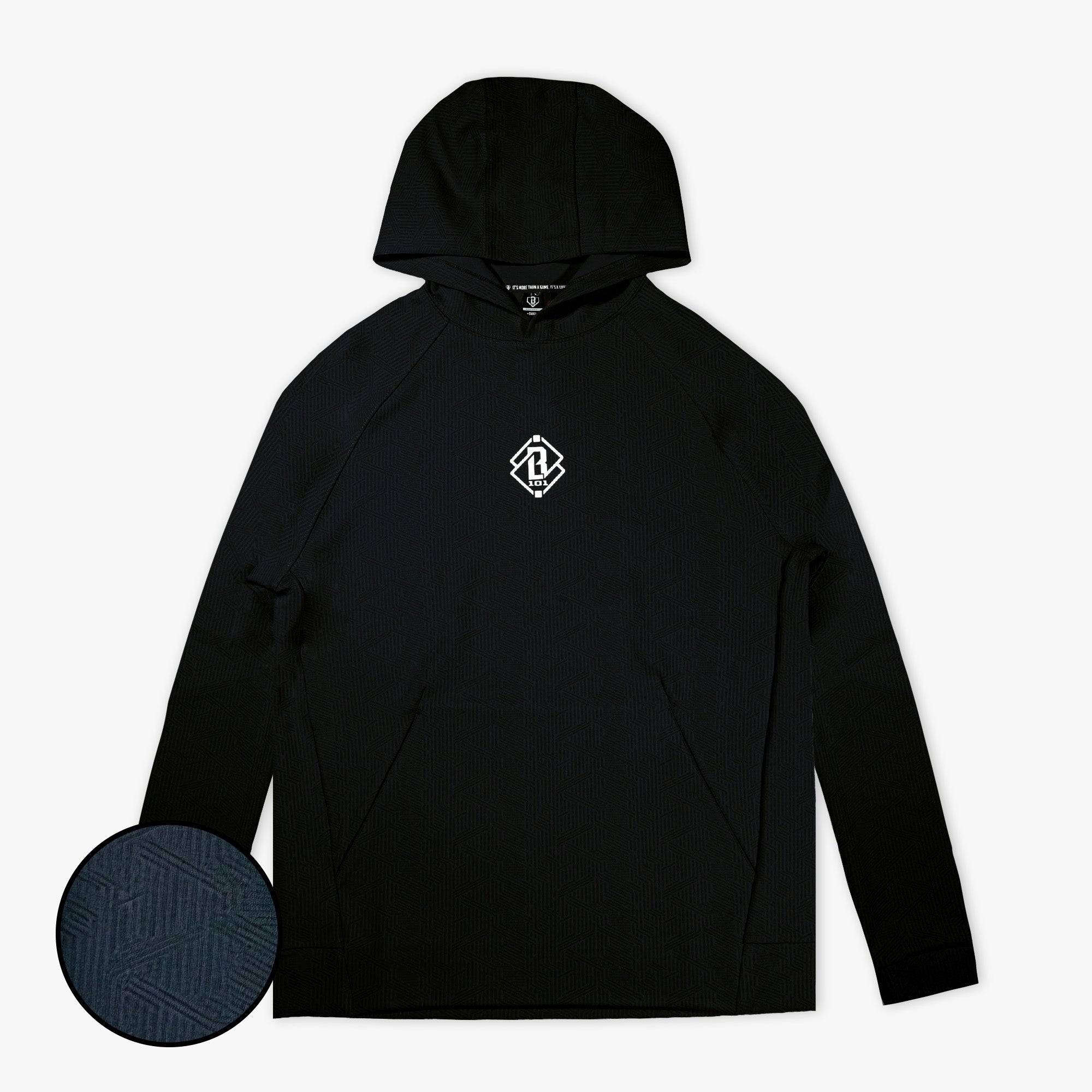 Diamond Tech Jacquard Hoodie - Black