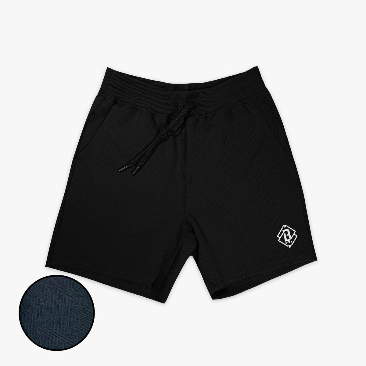 Diamond Tech Jacquard Youth Shorts - Black