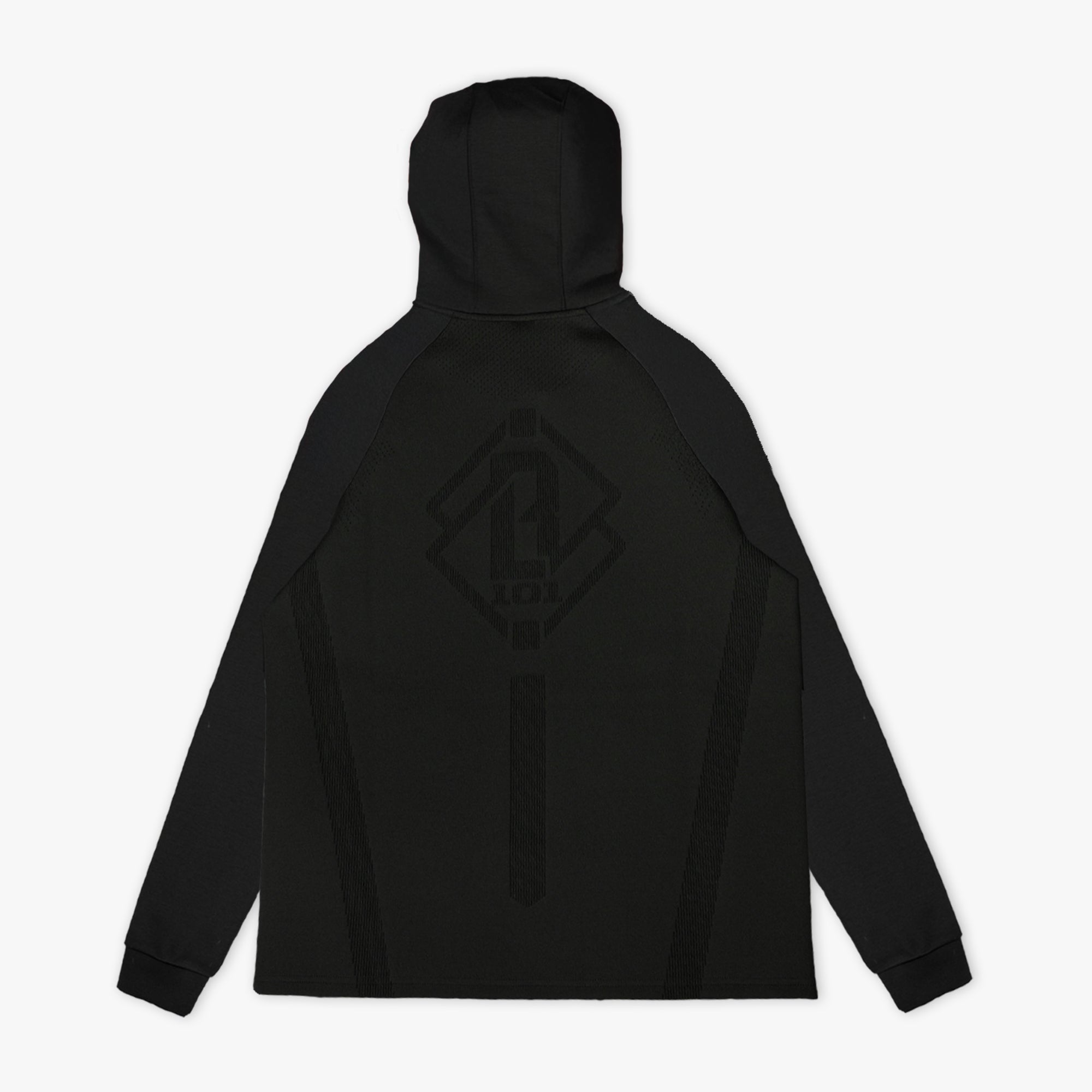 Diamond Tech Knit Zip Hoodie - Black