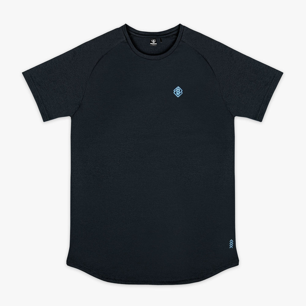 Diamond Tech Youth Tee - Black/Light Blue