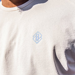 Diamond Tech Youth Tee - Bone/Light Blue