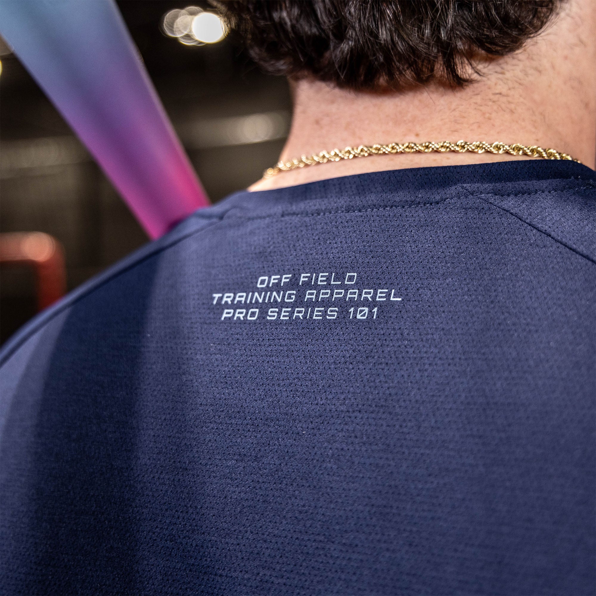 Diamond Tech Tee - Navy/Light Blue