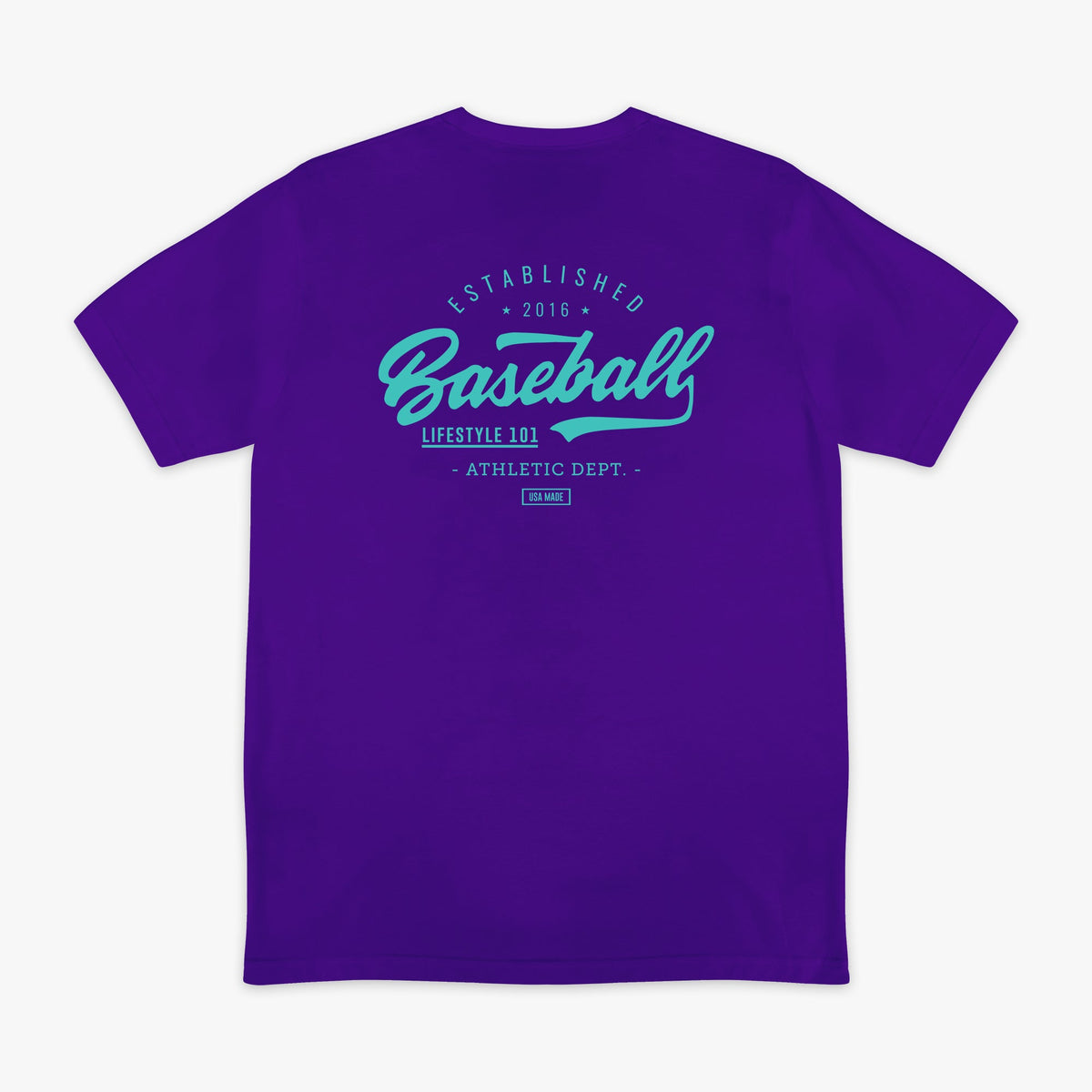 Established Tee - Purple/Teal