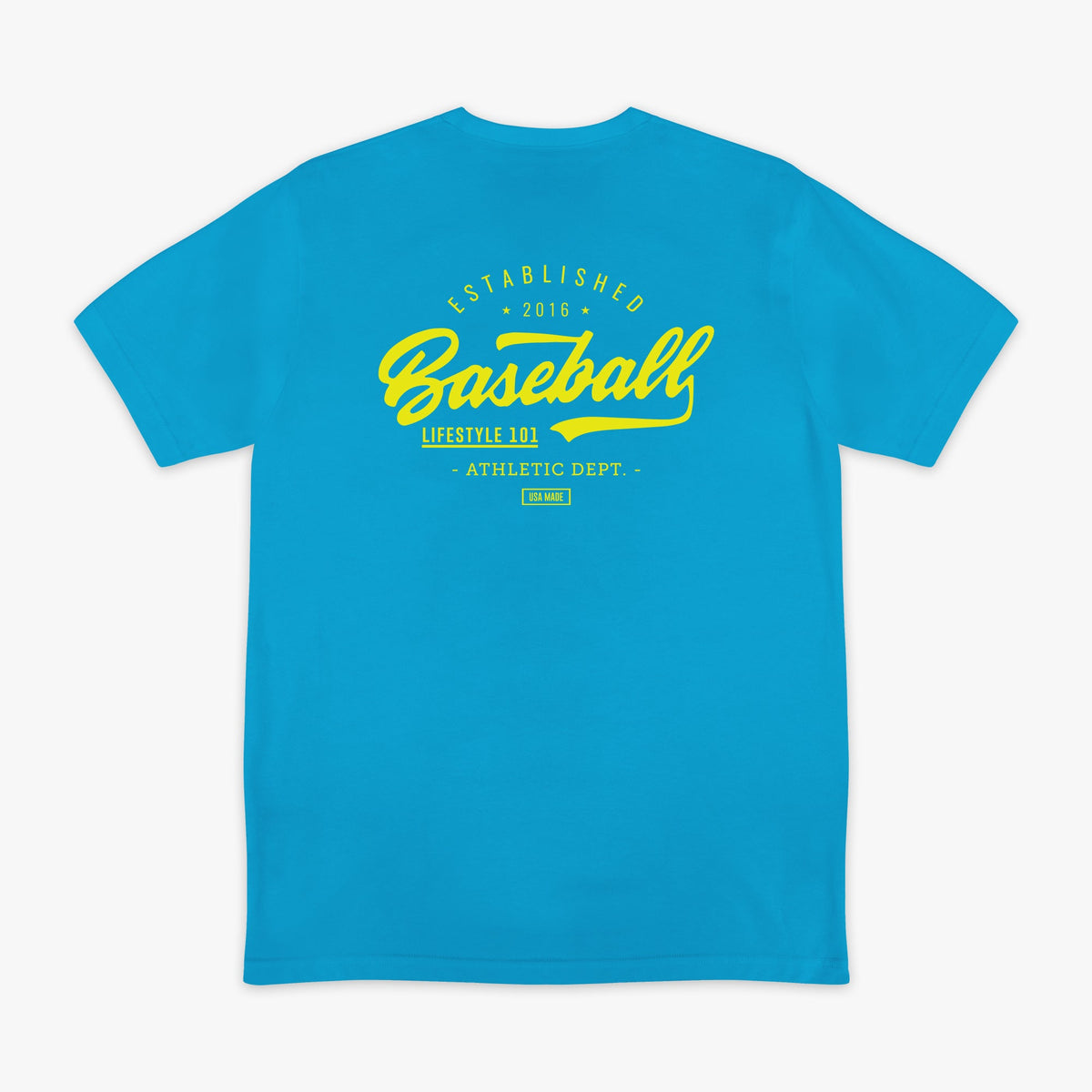 Established Tee - Highlighter Blue