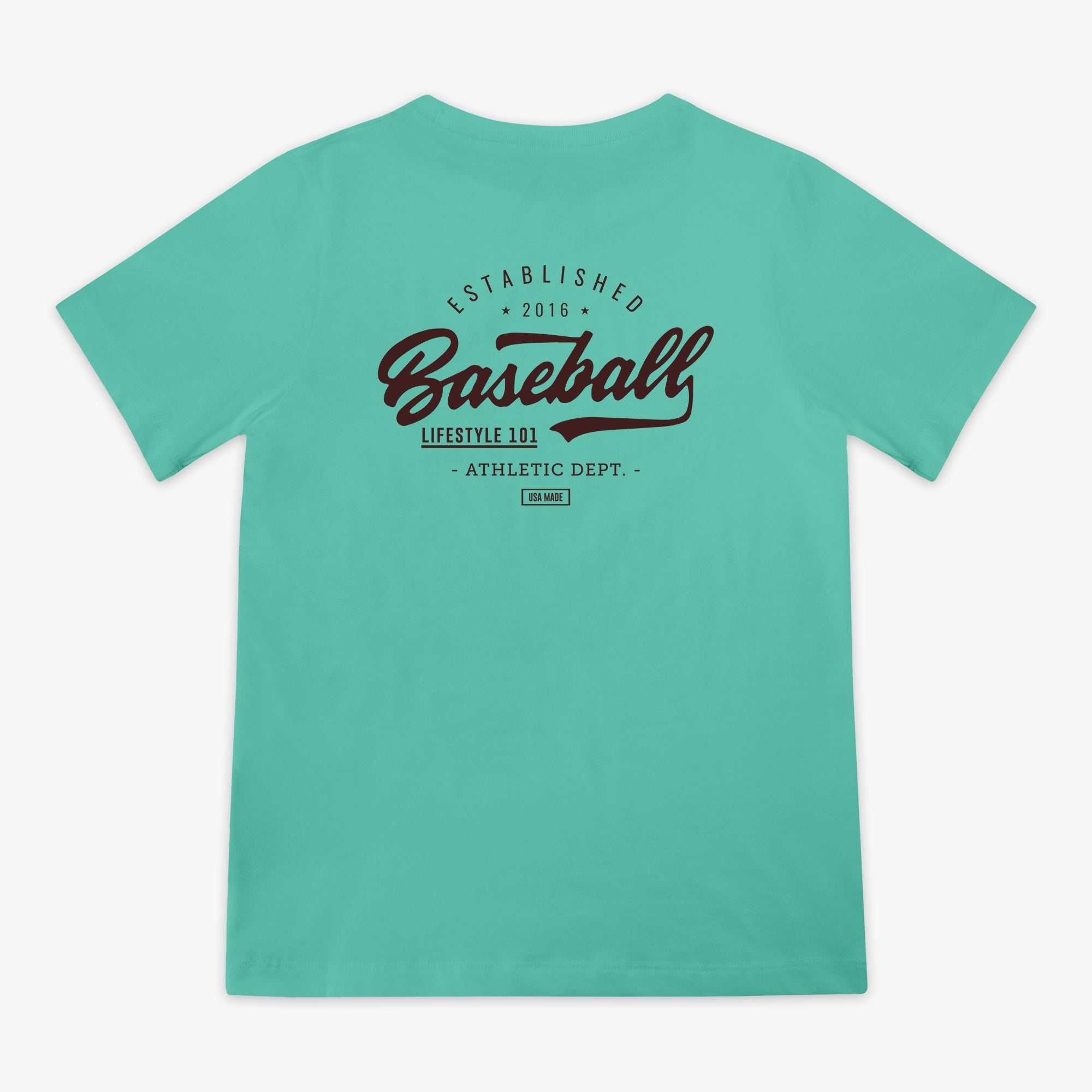 Established Tee - Mint/Brown