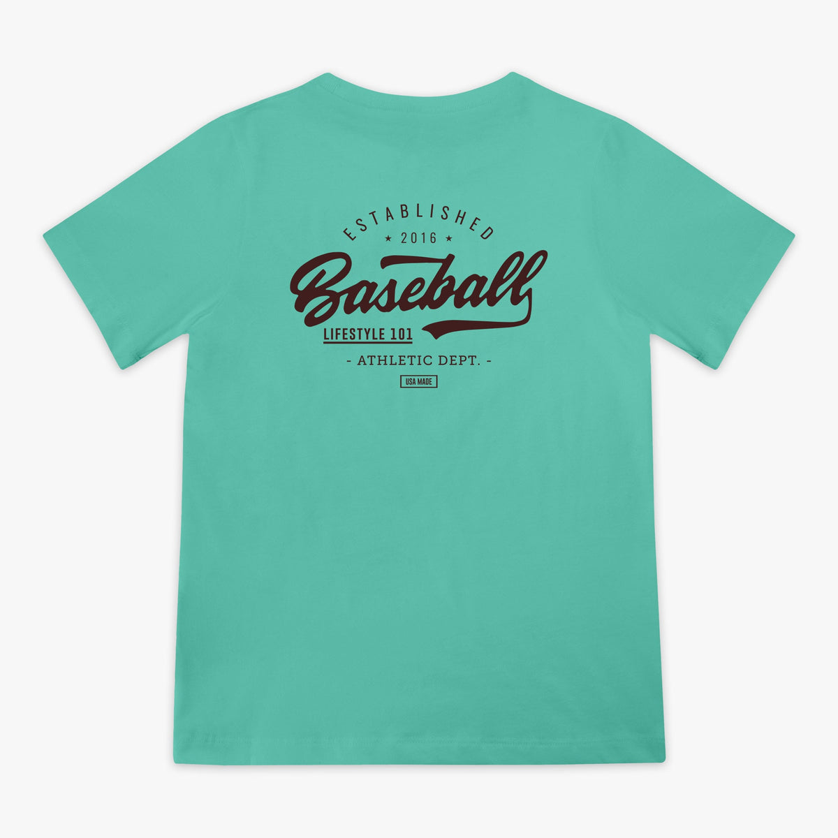 Established Tee - Mint/Brown