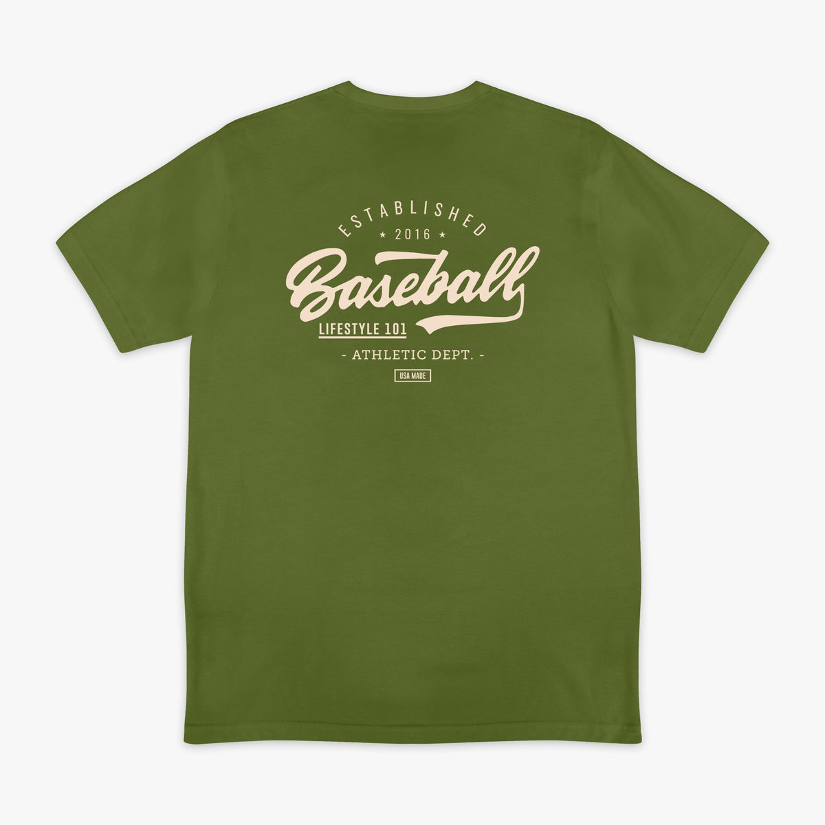 Established Tee - Green/Bone