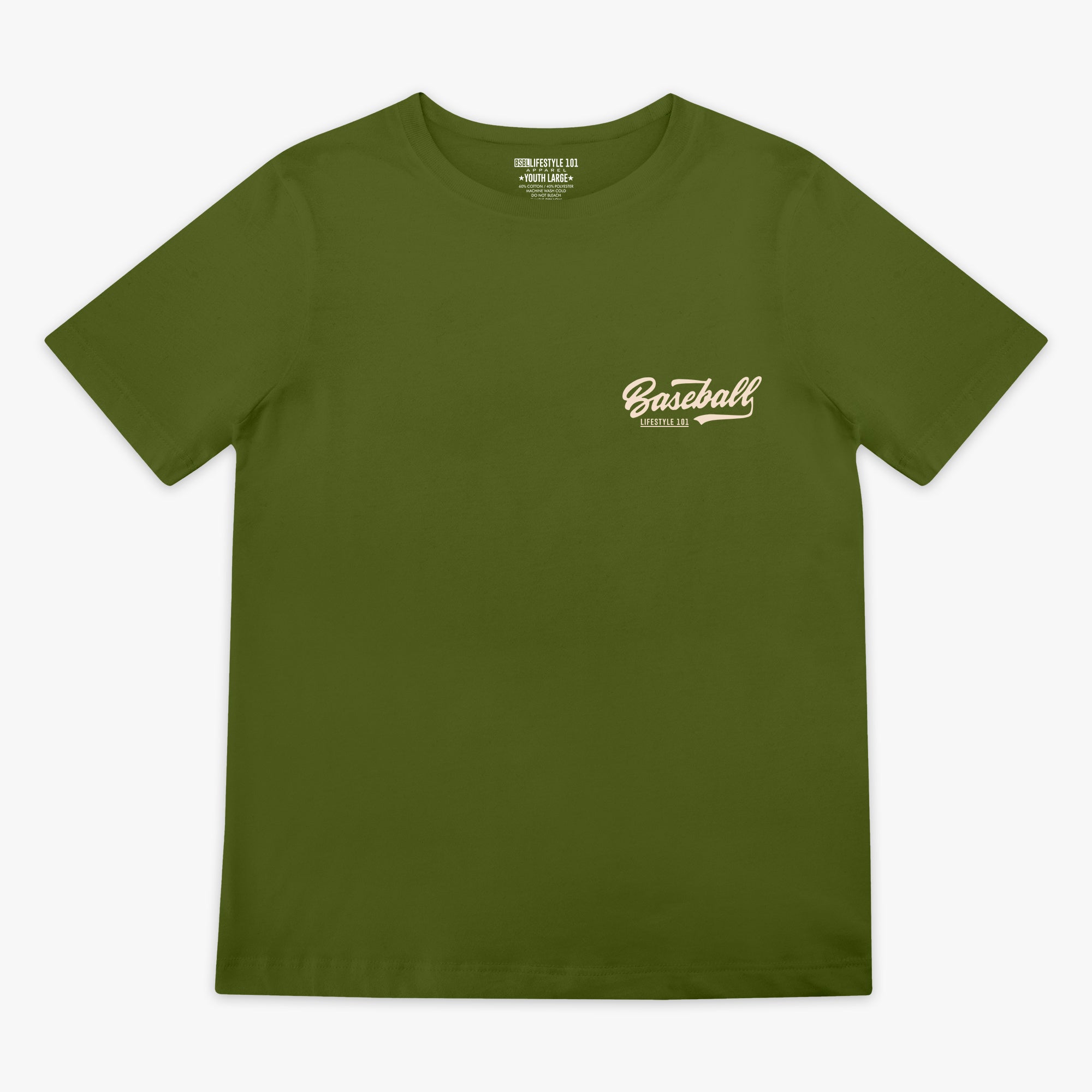 Established Youth Tee - Green/Bone