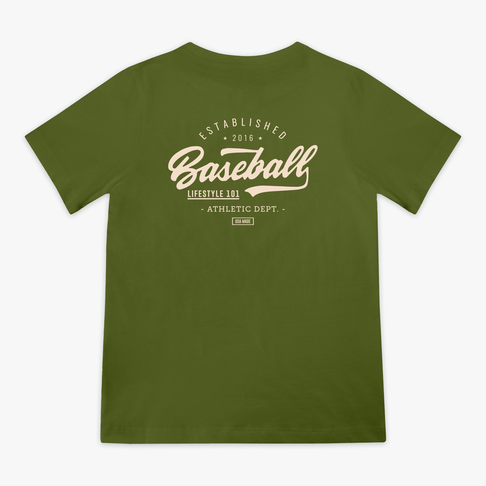 Established Youth Tee - Green/Bone
