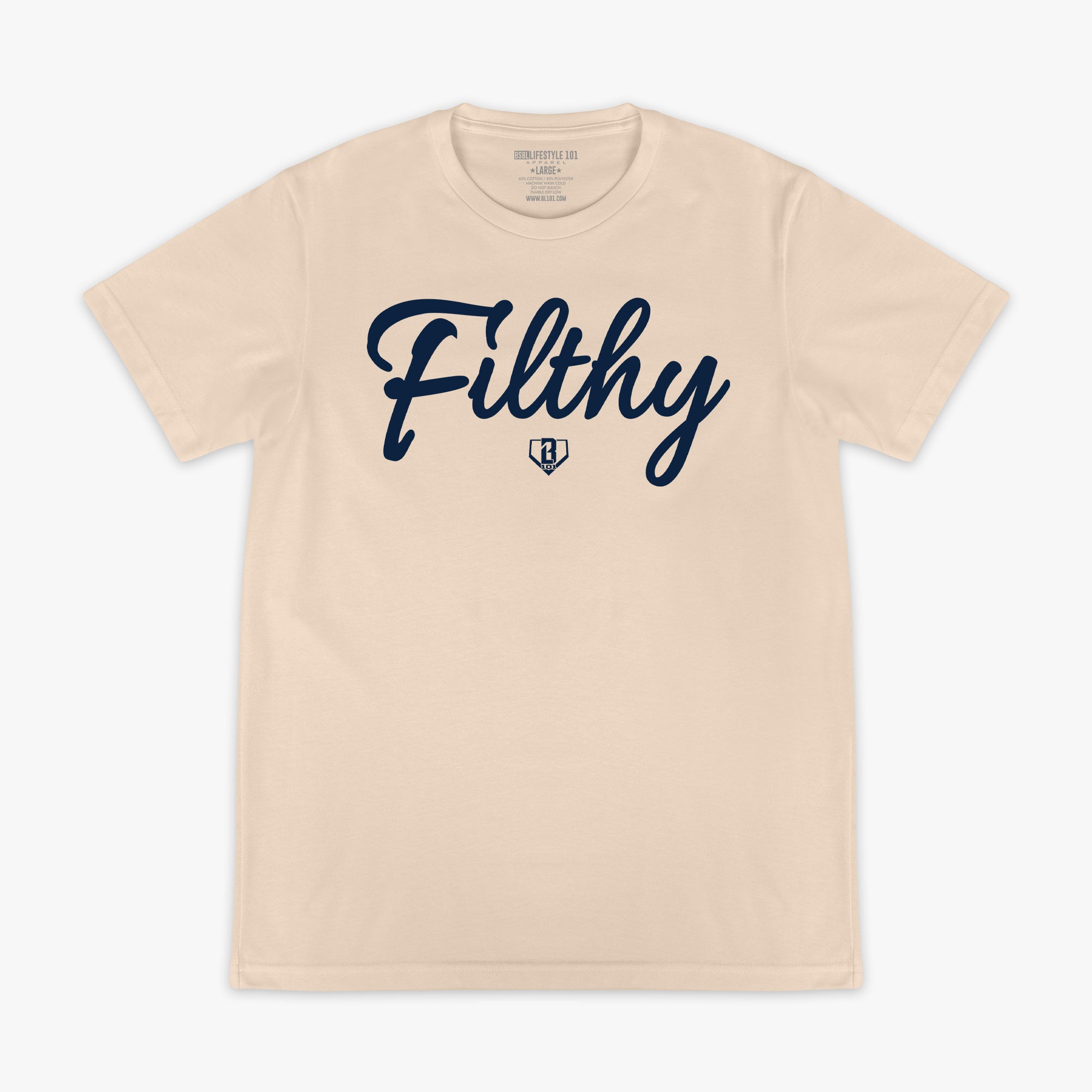 Filthy Tee - Bone/Navy
