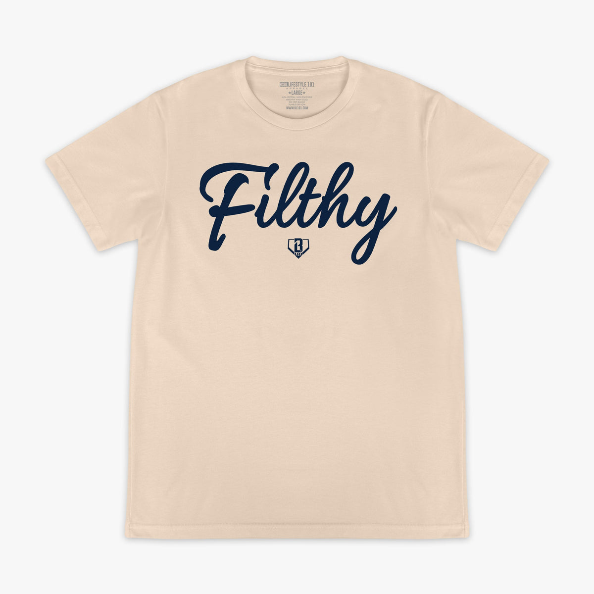 Filthy Tee - Bone/Navy