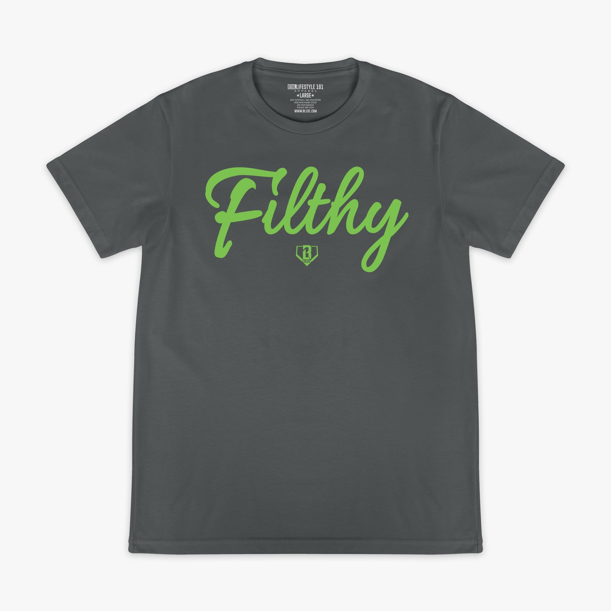 Filthy Tee - Charcoal/Green