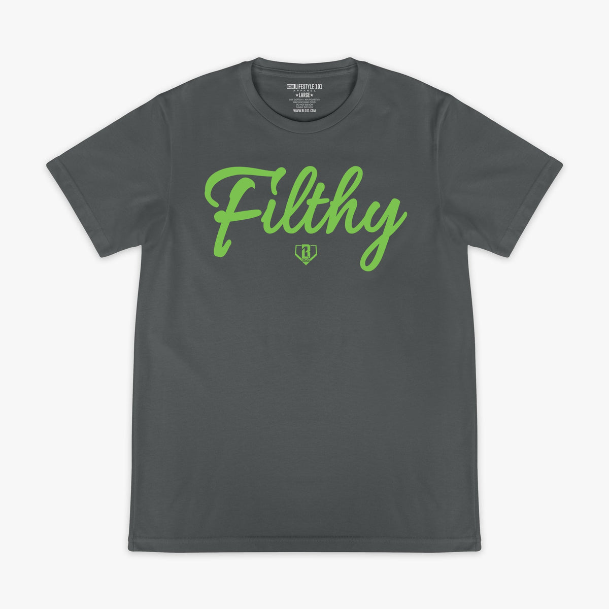 Filthy Tee - Charcoal/Green