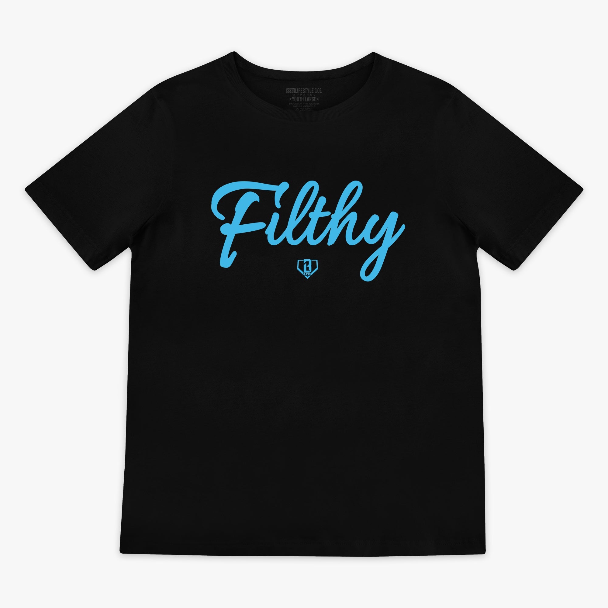 Filthy Youth Tee - Black/Light Blue