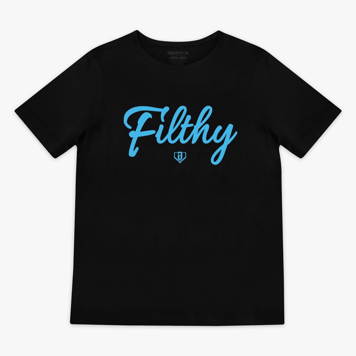 Filthy Youth Tee - Black/Light Blue