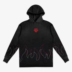 Flames Stitched Youth Hoodie