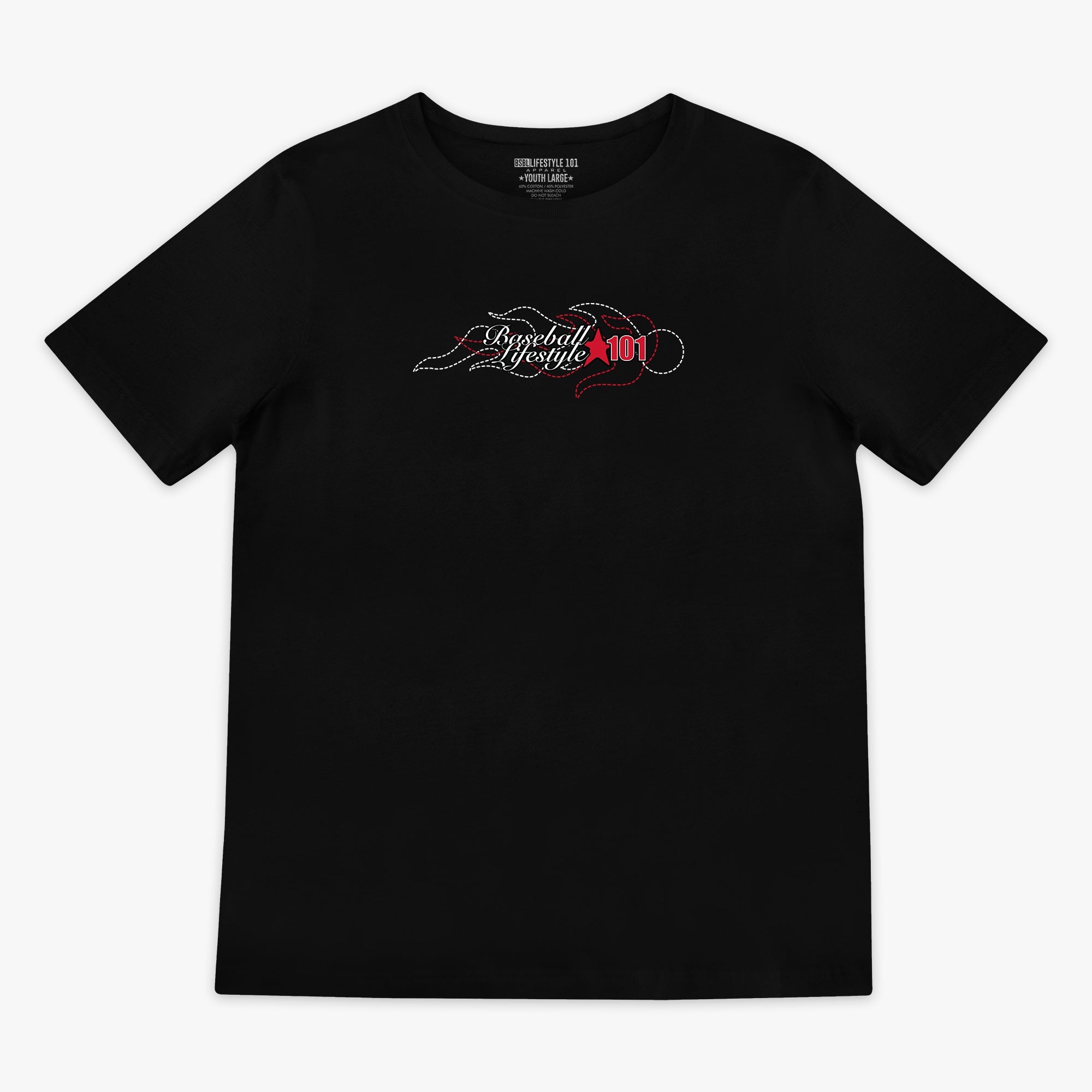 Flames Stitched Youth Tee