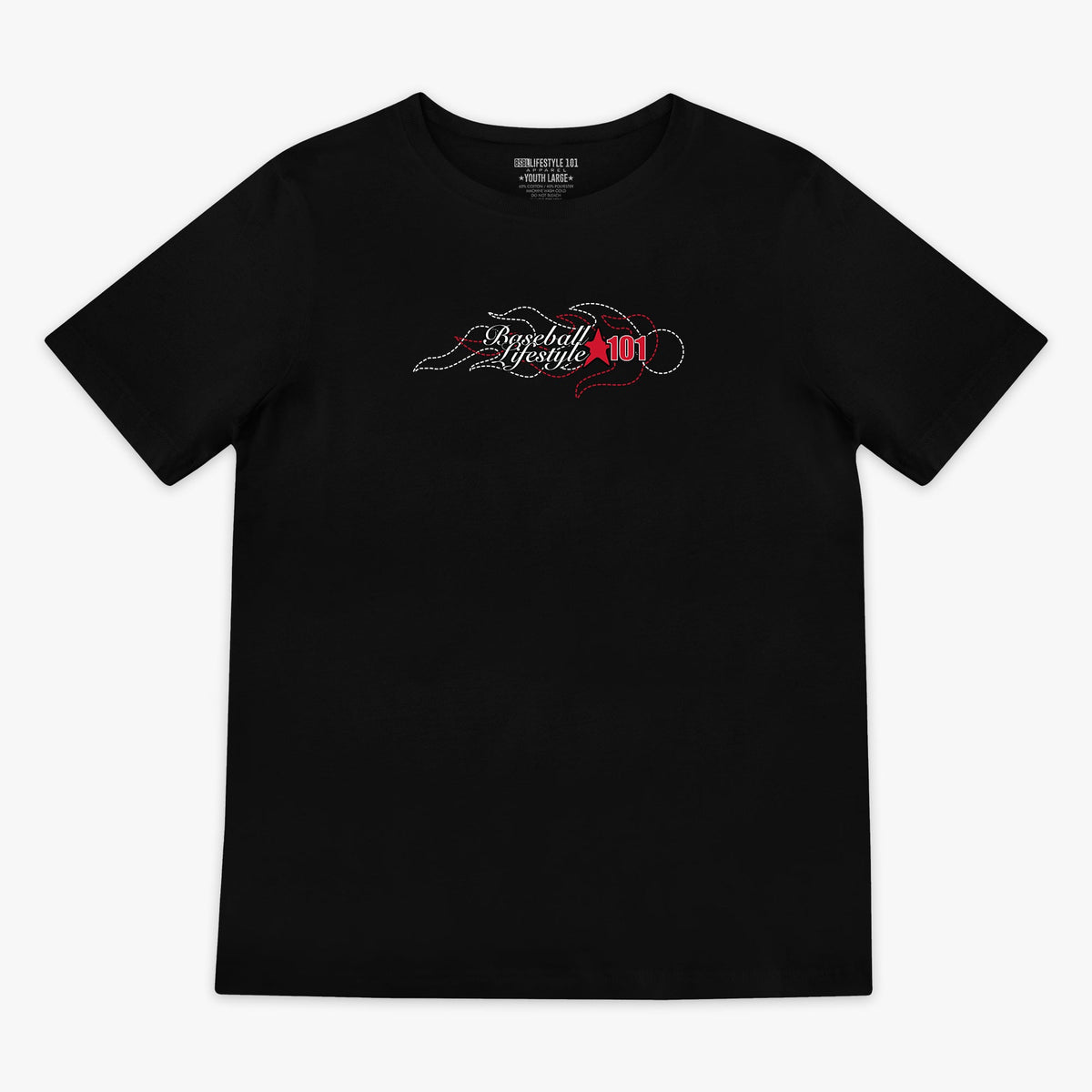 Flames Stitched Youth Tee