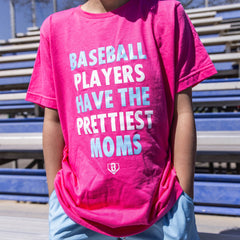 Baseball Players Have The Prettiest Moms Youth Tee - Pink/Blue