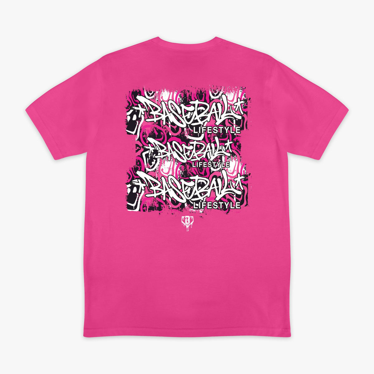 Smiley Slugger Tee - Pink