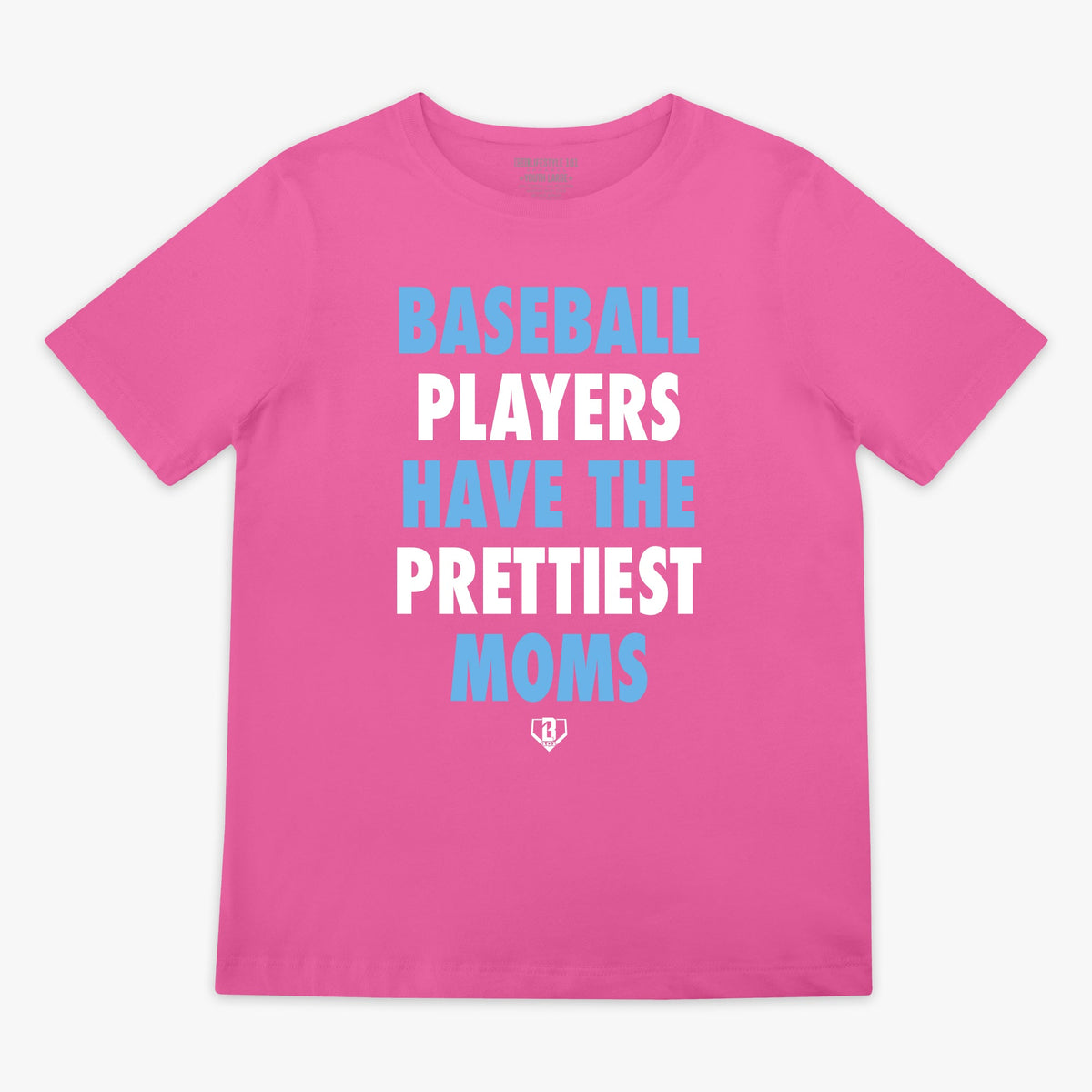 Baseball Players Have The Prettiest Moms Youth Tee - Pink/Blue