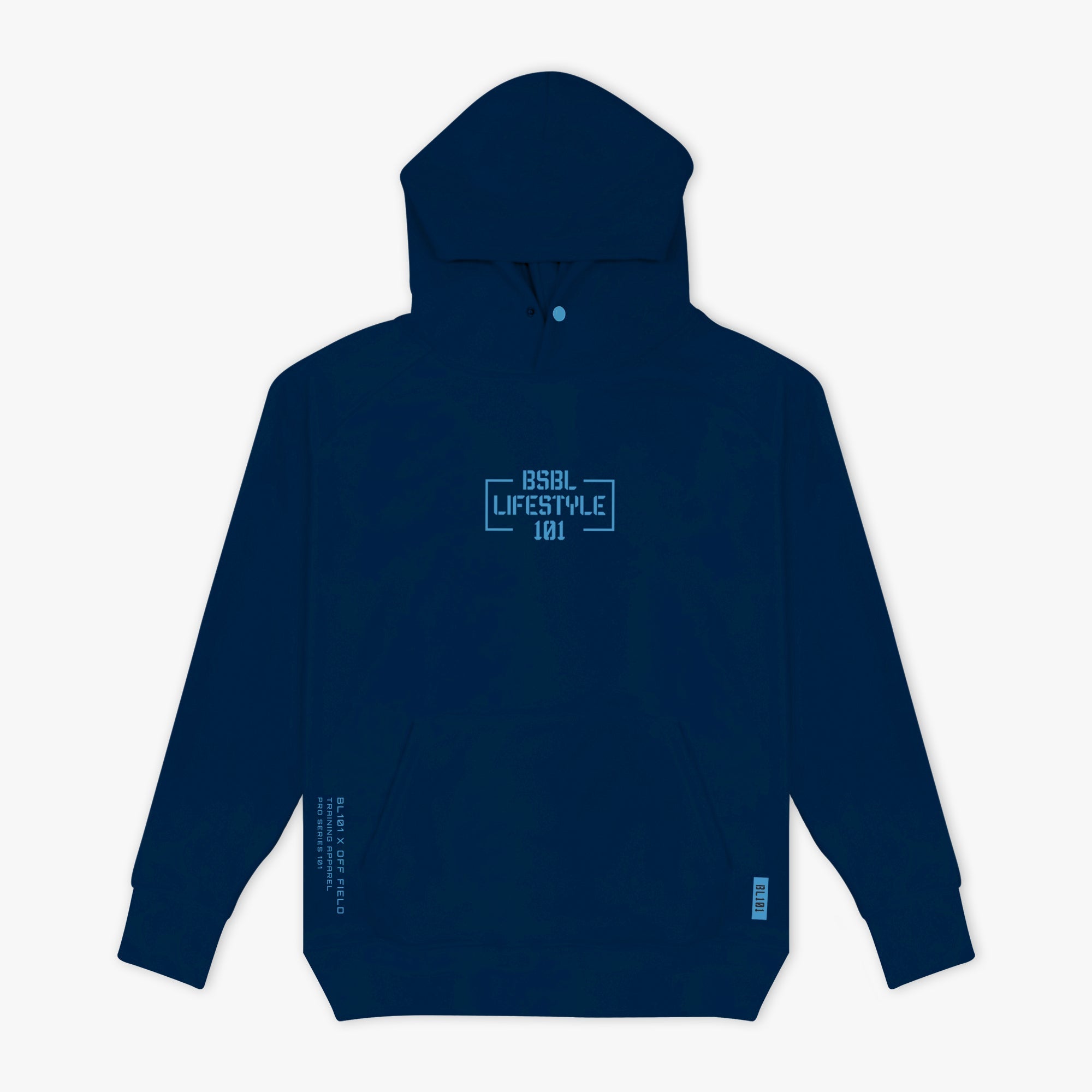 Off-Field Performance Hoodie - Navy/Light Blue