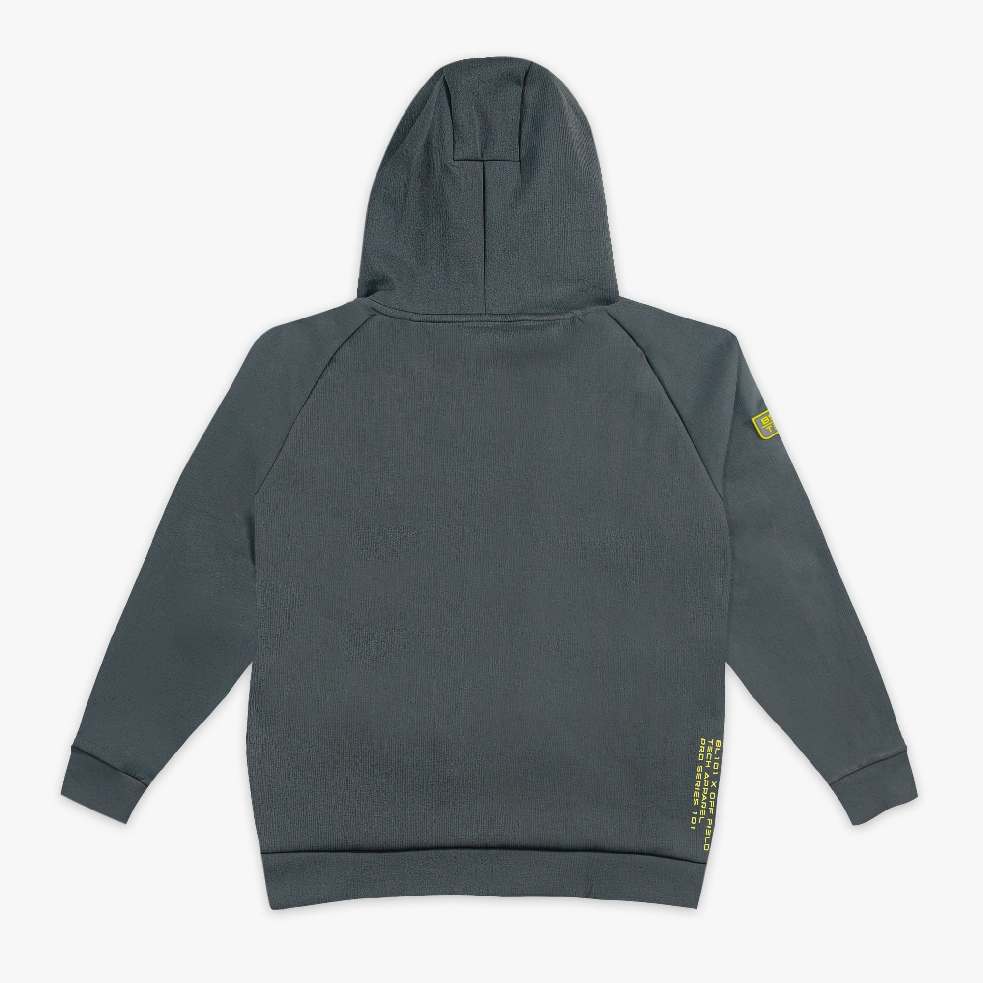 Diamond Tech Side Vented Youth Hoodie - Gray/Yellow