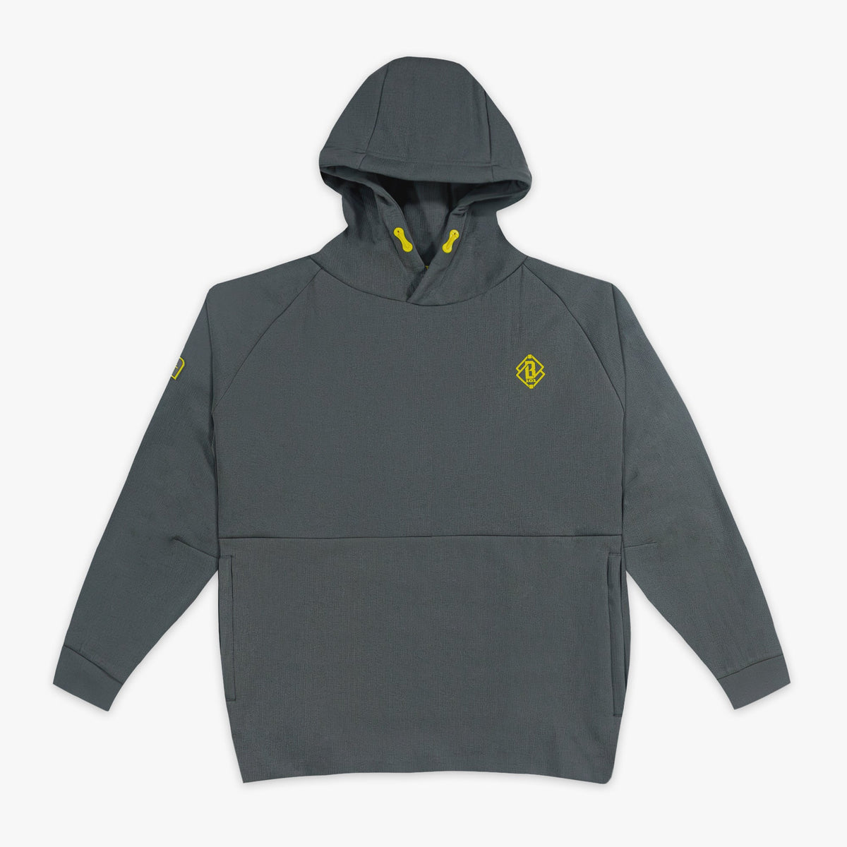 Diamond Tech Side Vented Youth Hoodie - Gray/Yellow