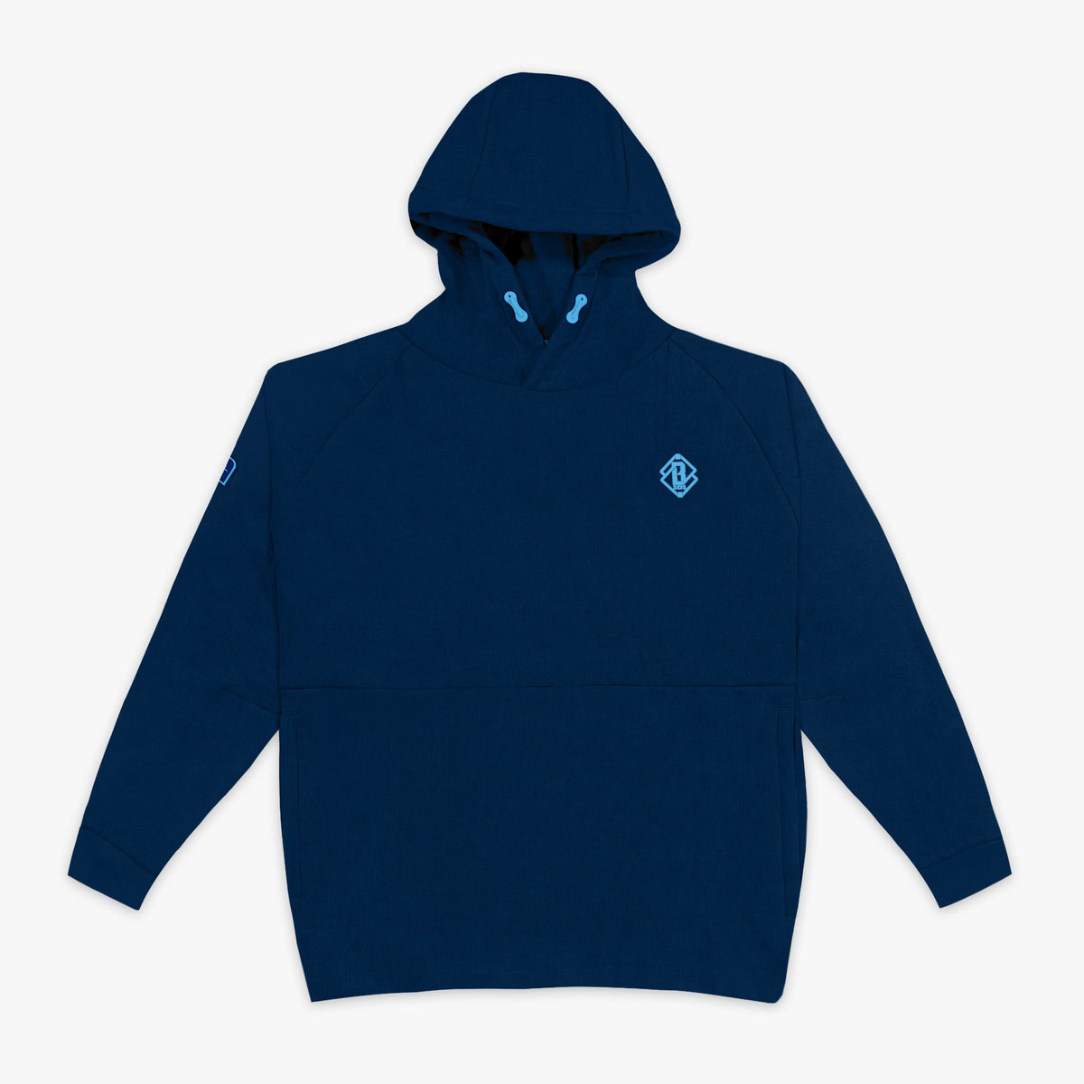 Diamond Tech Side Vented Hoodie - Navy/Light Blue