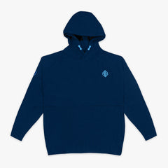 Diamond Tech Side Vented Youth Hoodie - Navy/Light Blue
