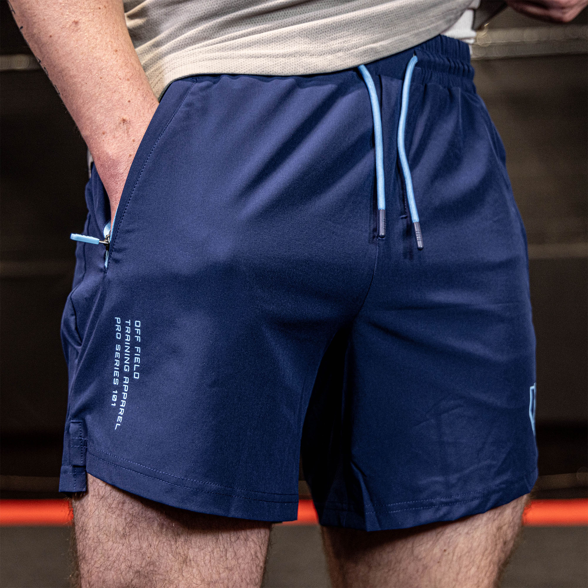 Pro Series Youth Shorts V2 with Liner - Navy/Light Blue