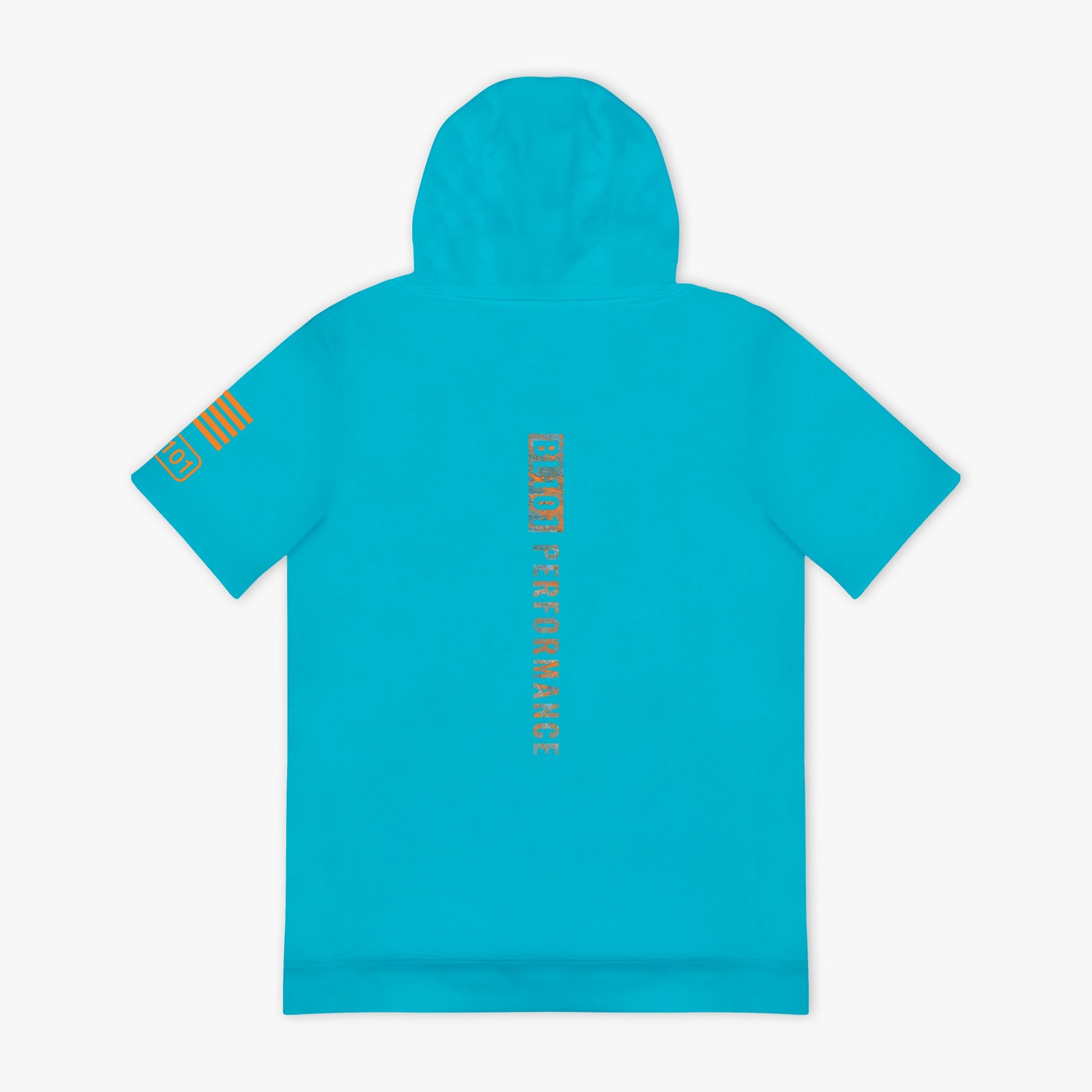 Realtree BSBL-SZN Short Sleeve Youth Hoodie V3 - Bright Blue/Aspect-Orange