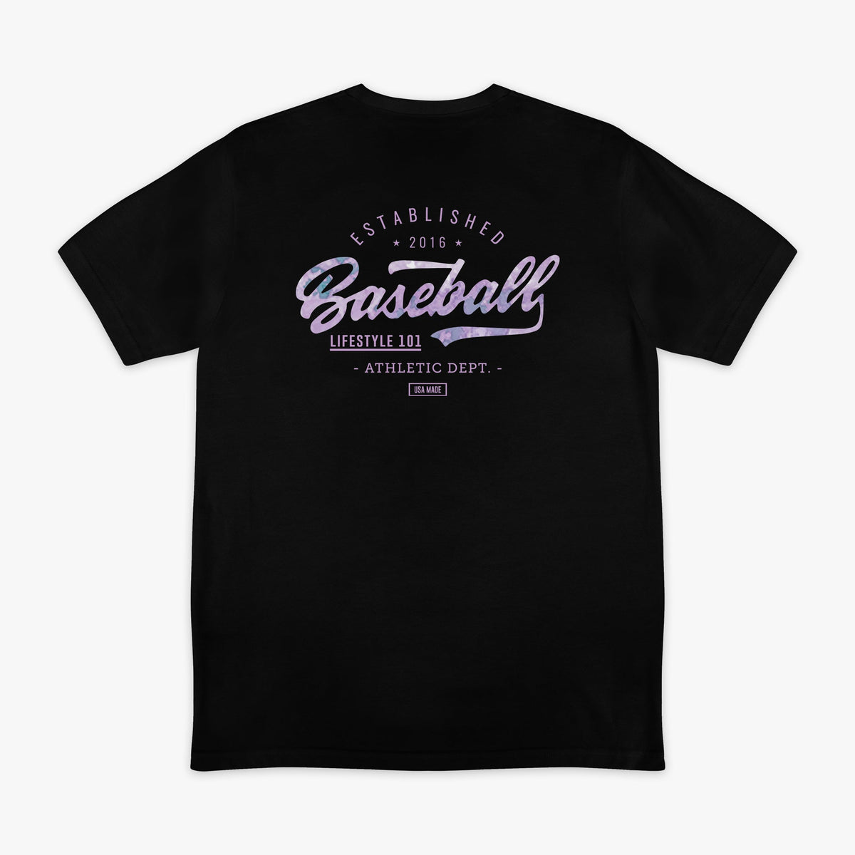 Realtree Established Tee - Black/Aspect-Lavender