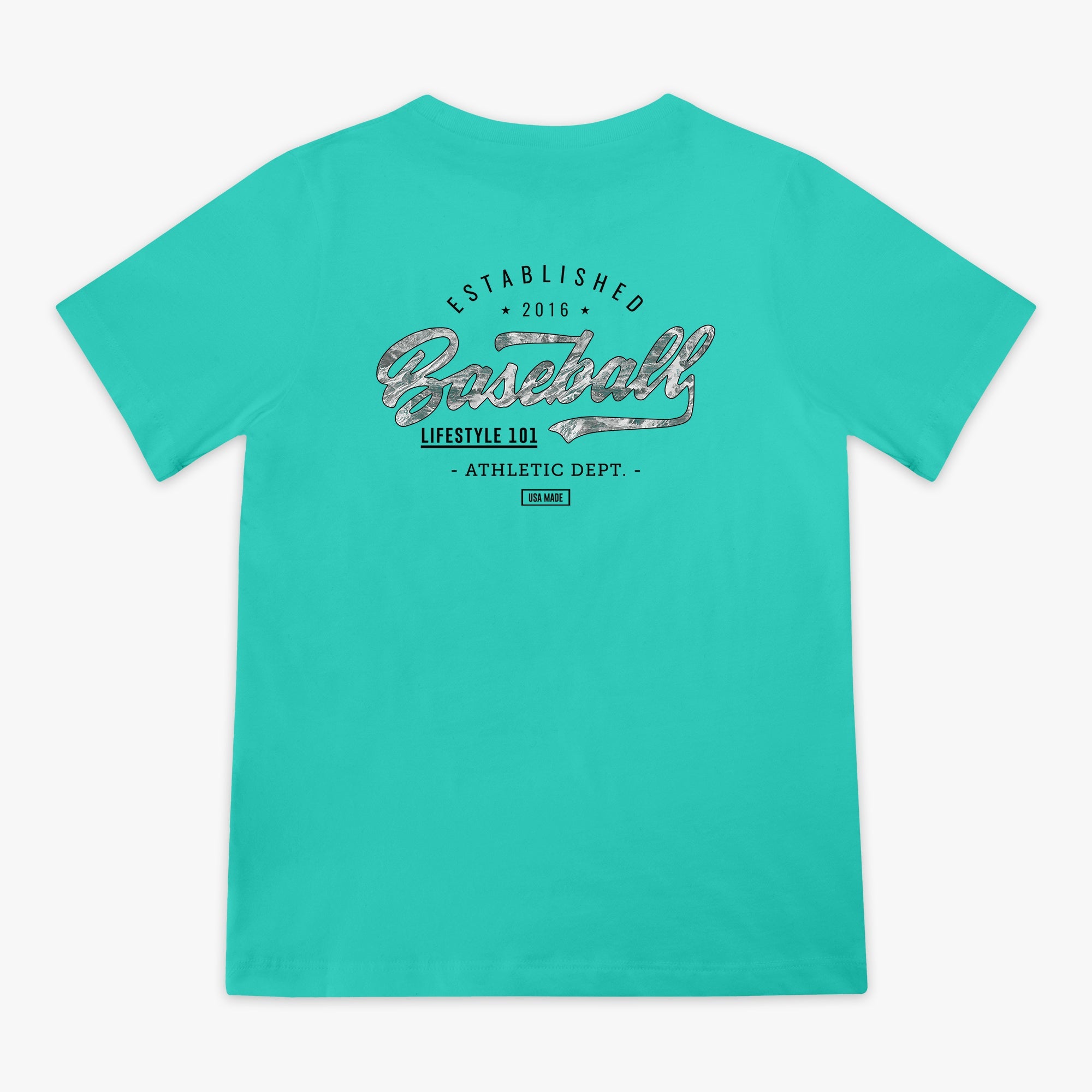 Realtree Established Youth Tee - Teal/Aspect-Arctic